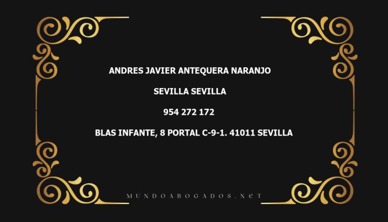 abogado Andres Javier Antequera Naranjo en la localidad de Sevilla