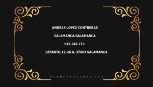 abogado Andres Lopez Contreras en la localidad de Salamanca