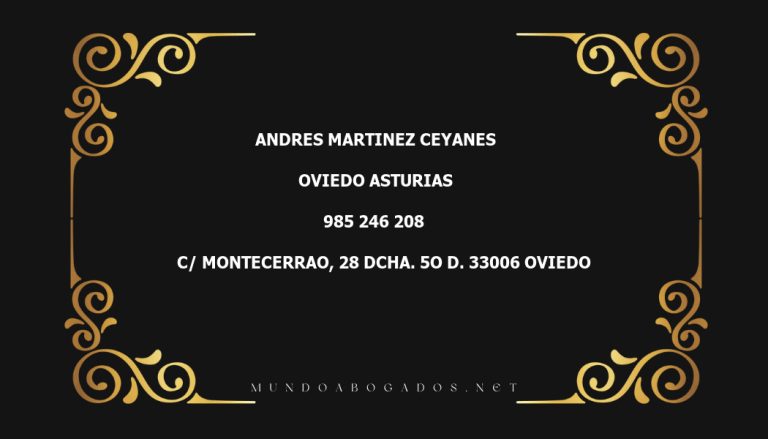 abogado Andres Martinez Ceyanes en la localidad de Oviedo