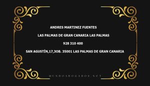 abogado Andres Martinez Fuentes en la localidad de Las Palmas de Gran Canaria