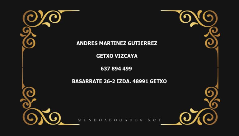 abogado Andres Martinez Gutierrez en la localidad de Getxo