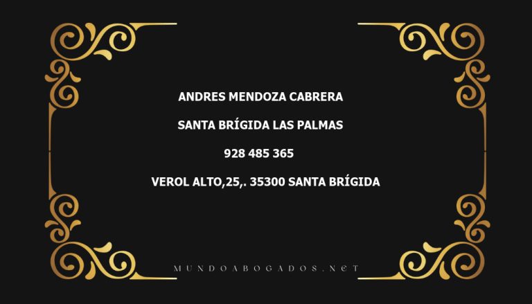 abogado Andres Mendoza Cabrera en la localidad de Santa Brígida