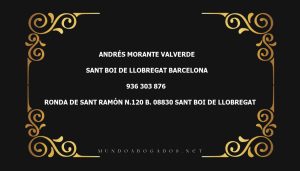 abogado Andrés Morante Valverde en la localidad de Sant Boi de Llobregat