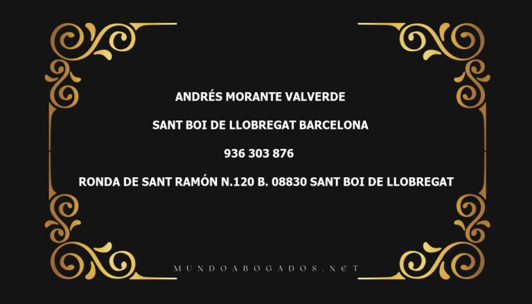 abogado Andrés Morante Valverde en la localidad de Sant Boi de Llobregat