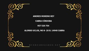 abogado Andres Moreno Rey en la localidad de Cabra