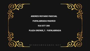 abogado Andres Moyano Pascual en la localidad de Fuenlabrada