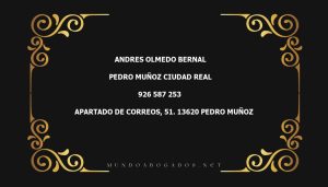 abogado Andres Olmedo Bernal en la localidad de Pedro Muñoz