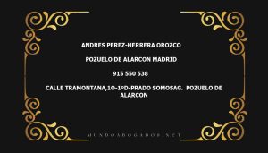 abogado Andres Perez-Herrera Orozco en la localidad de Pozuelo de Alarcon