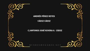 abogado Andrés Pérez Reyes en la localidad de Cádiz