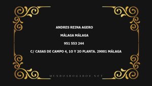 abogado Andres Reina Agero en la localidad de Málaga