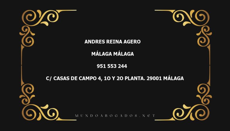 abogado Andres Reina Agero en la localidad de Málaga