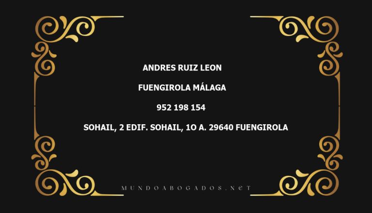 abogado Andres Ruiz Leon en la localidad de Fuengirola