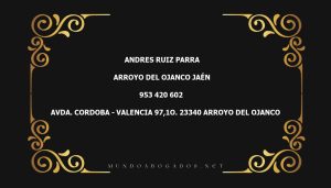 abogado Andres Ruiz Parra en la localidad de Arroyo del Ojanco