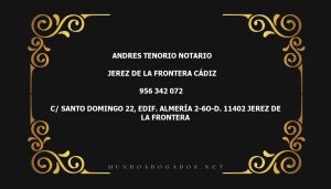 abogado Andres Tenorio Notario en la localidad de Jerez de la Frontera