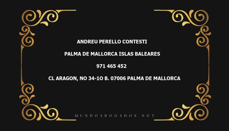 abogado Andreu Perello Contesti en la localidad de Palma de Mallorca