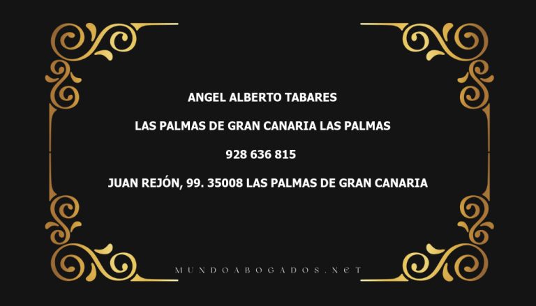 abogado Angel Alberto Tabares en la localidad de Las Palmas de Gran Canaria