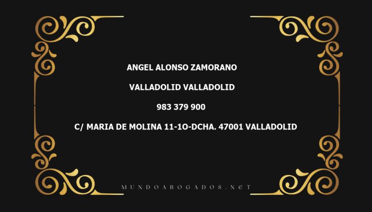 abogado Angel Alonso Zamorano en la localidad de Valladolid