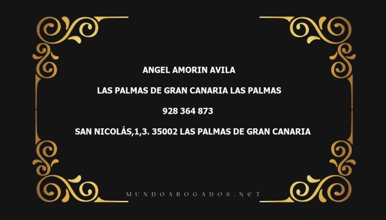 abogado Angel Amorin Avila en la localidad de Las Palmas de Gran Canaria