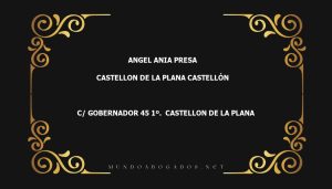 abogado Angel Ania Presa en la localidad de Castellon de la Plana