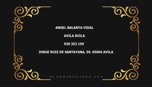 abogado Angel Balanya Vidal en la localidad de Avila