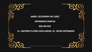 abogado Angel Celedonio Gil Saez en la localidad de Espinardo