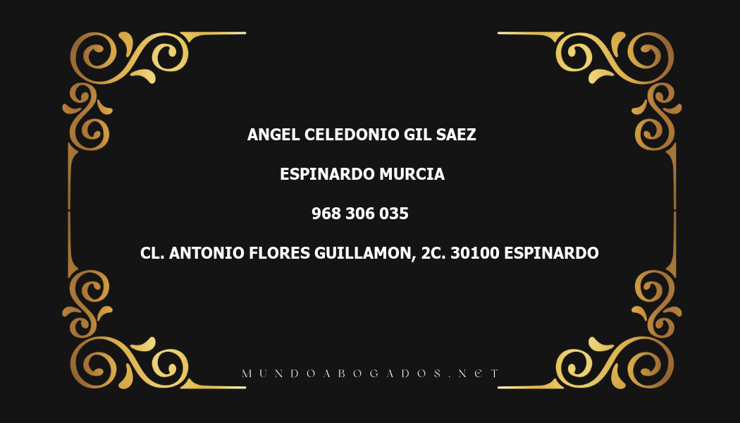 abogado Angel Celedonio Gil Saez en la localidad de Espinardo