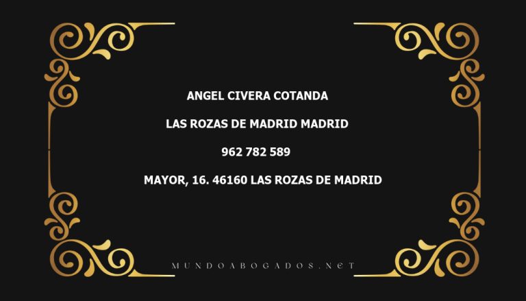 abogado Angel Civera Cotanda en la localidad de Las Rozas de Madrid