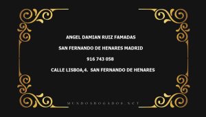 abogado Angel Damian Ruiz Famadas en la localidad de San Fernando de Henares