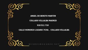 abogado Angel De Benito Martin en la localidad de Collado Villalba