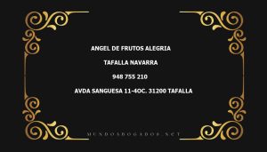 abogado Angel De Frutos Alegria en la localidad de Tafalla