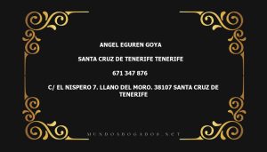 abogado Angel Eguren Goya en la localidad de Santa Cruz de Tenerife