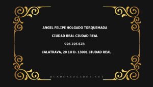 abogado Angel Felipe Holgado Torquemada en la localidad de Ciudad Real