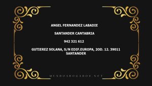 abogado Angel Fernandez Labadie en la localidad de Santander