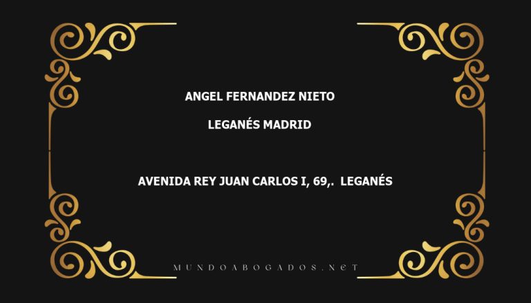 abogado Angel Fernandez Nieto en la localidad de Leganés