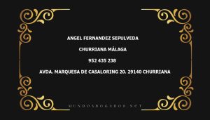 abogado Angel Fernandez Sepulveda en la localidad de Churriana