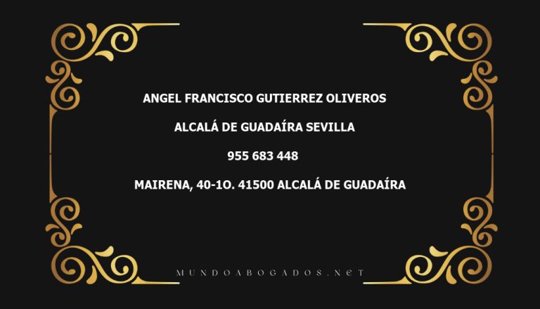 abogado Angel Francisco Gutierrez Oliveros en la localidad de Alcalá de Guadaíra