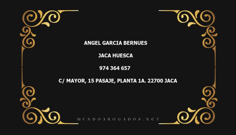 abogado Angel Garcia Bernues en la localidad de Jaca