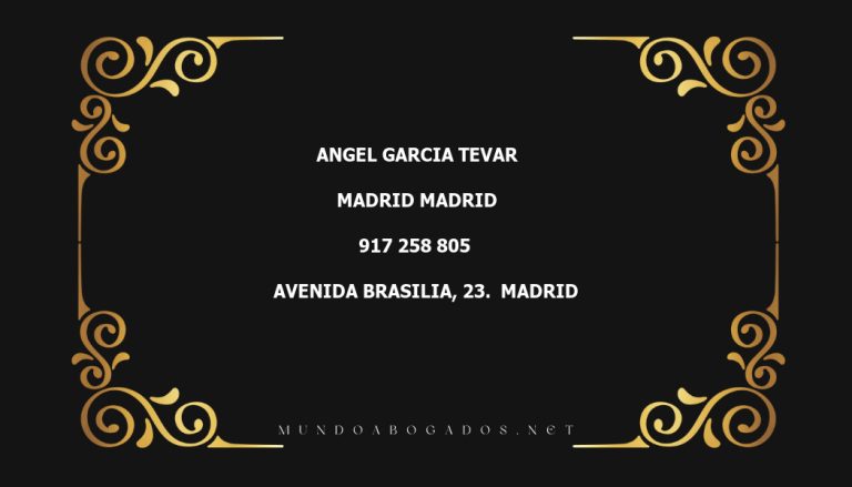 abogado Angel Garcia Tevar en la localidad de Madrid