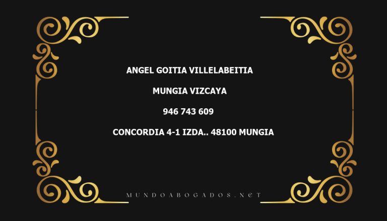 abogado Angel Goitia Villelabeitia en la localidad de Mungia