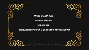 abogado Angel Gracia Ruiz en la localidad de Segovia