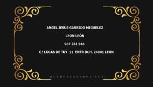 abogado Angel Jesus Garrido Miguelez en la localidad de Leon