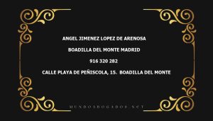 abogado Angel Jimenez Lopez De Arenosa en la localidad de Boadilla del Monte