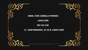 abogado Angel Jose Carballo Mendez en la localidad de Leon