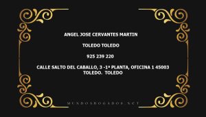 abogado Angel Jose Cervantes Martin en la localidad de Toledo