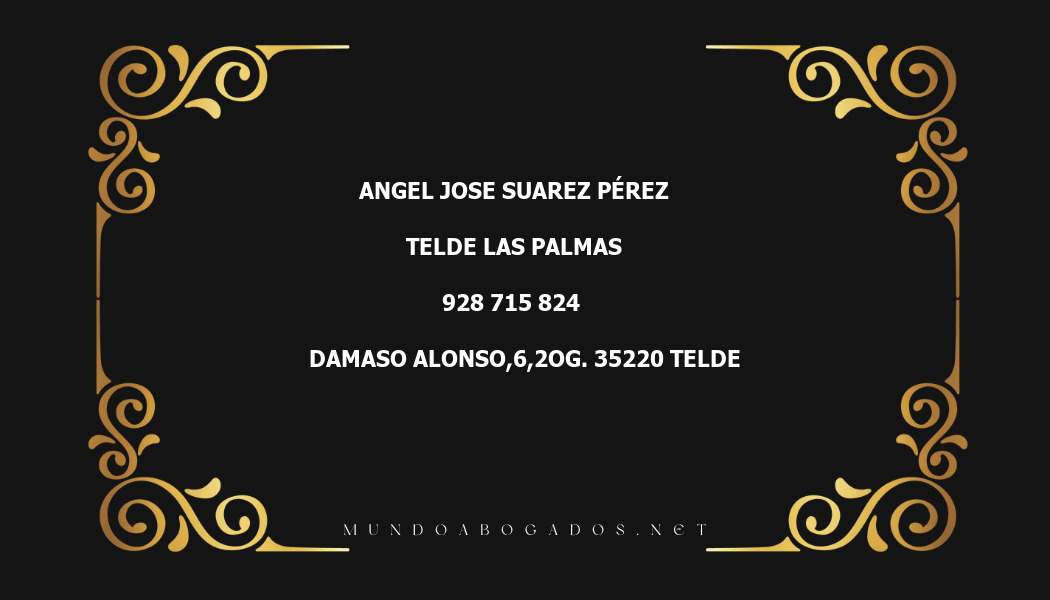 abogado Angel Jose Suarez Pérez en la localidad de Telde