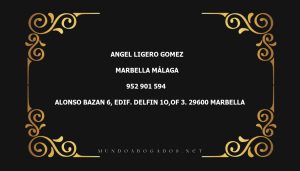 abogado Angel Ligero Gomez en la localidad de Marbella