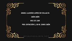 abogado Angel Llavero Lopez De Villalta en la localidad de Jaén