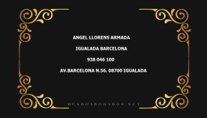 abogado Angel Llorens Armada en la localidad de Igualada