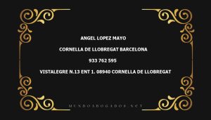 abogado Angel Lopez Mayo en la localidad de Cornella de Llobregat