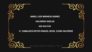 abogado Angel Luis Bermejo Gomez en la localidad de Valverde